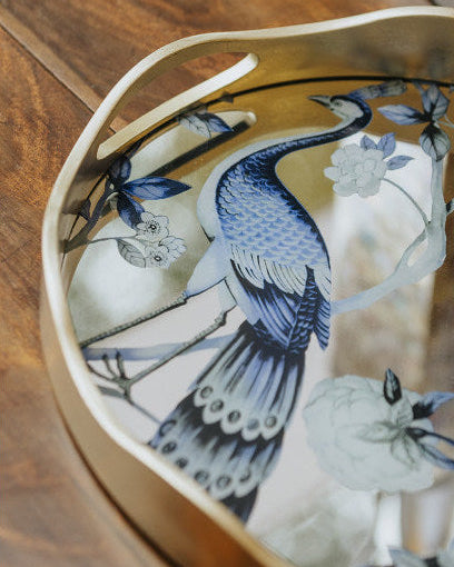 Peacock Mirror Tray