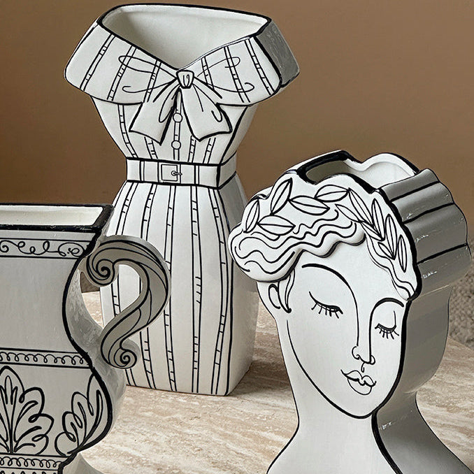 Dress-Inspired Ceramic Vase