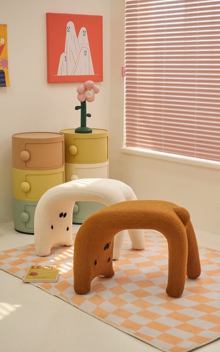 Cat Face Chair Kid's Stool - HomeinFun