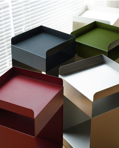 Rolling Metal Side Table