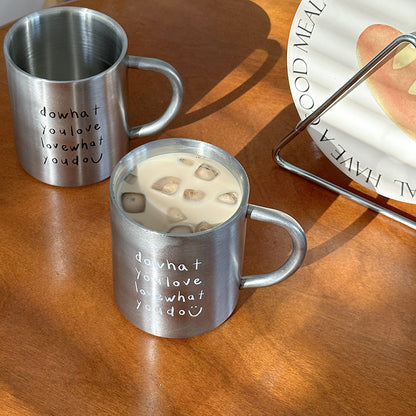 Stainless Steel Letters Mug