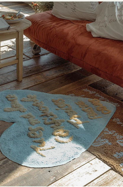 Heart-Shaped Letter Rug