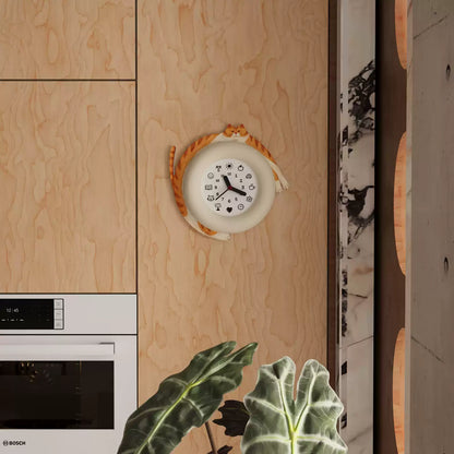 Cute Cat Hug Wall Clock
