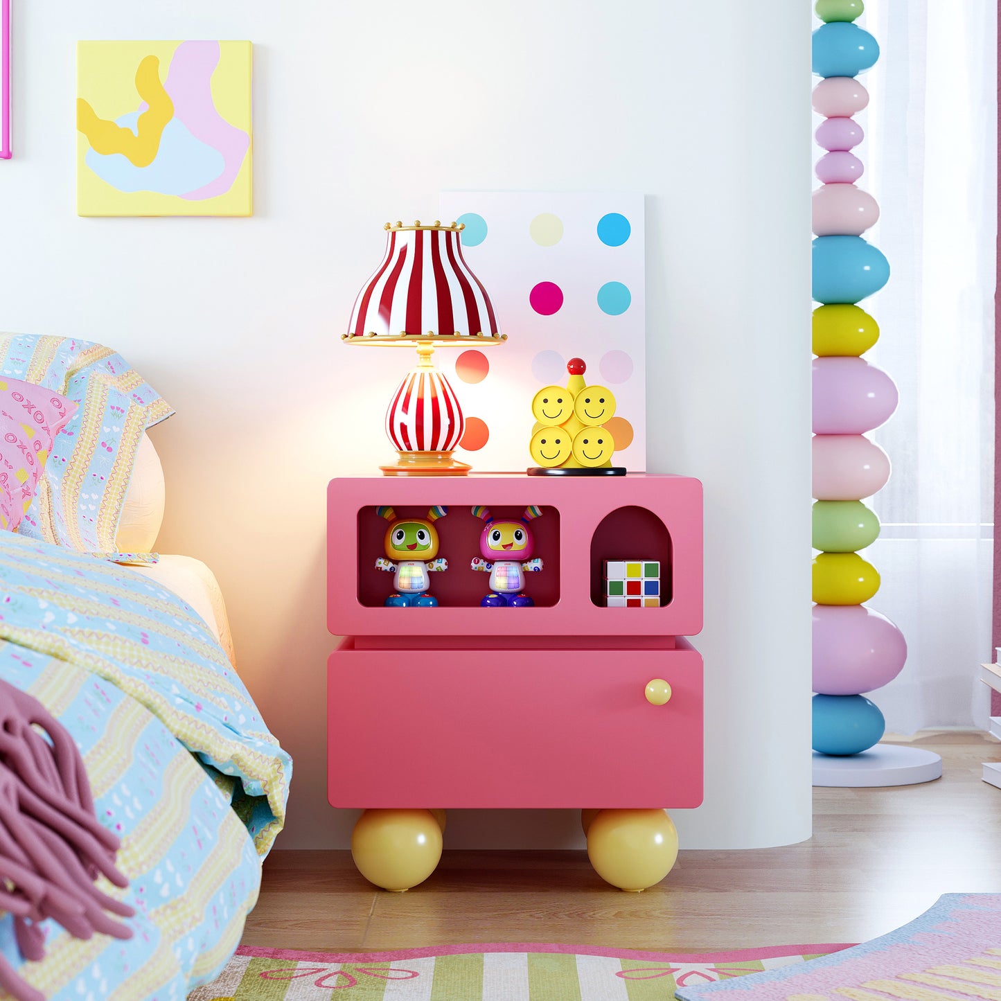 Color Blocked Nightstand
