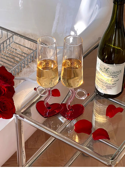Heart Wine Glass Set