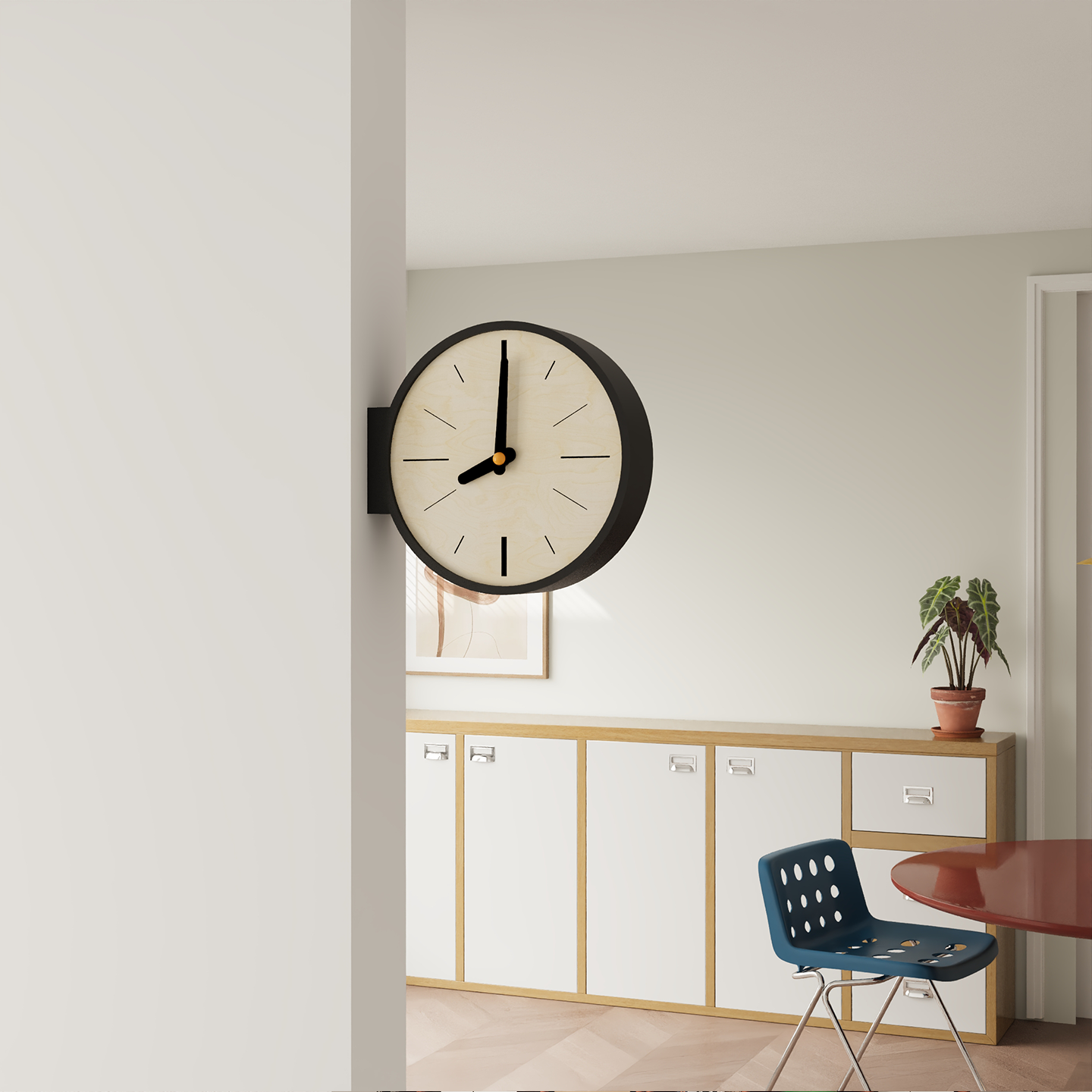 Classic Corner View Clock