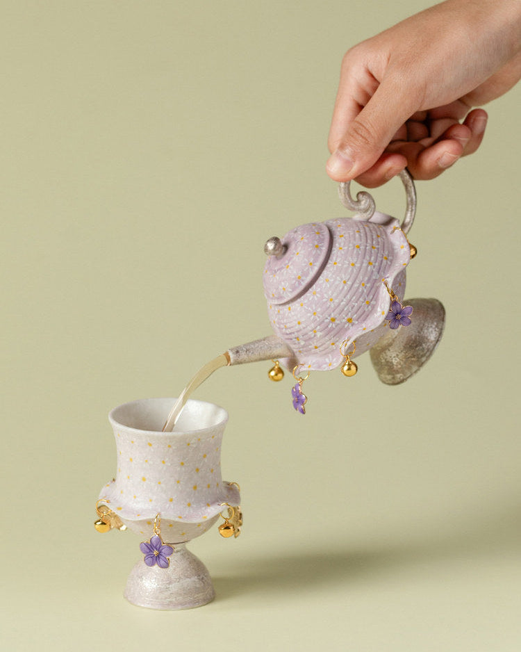 Lilac Daisy Tea Set