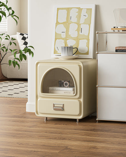 Cream White Bedside Cabinet