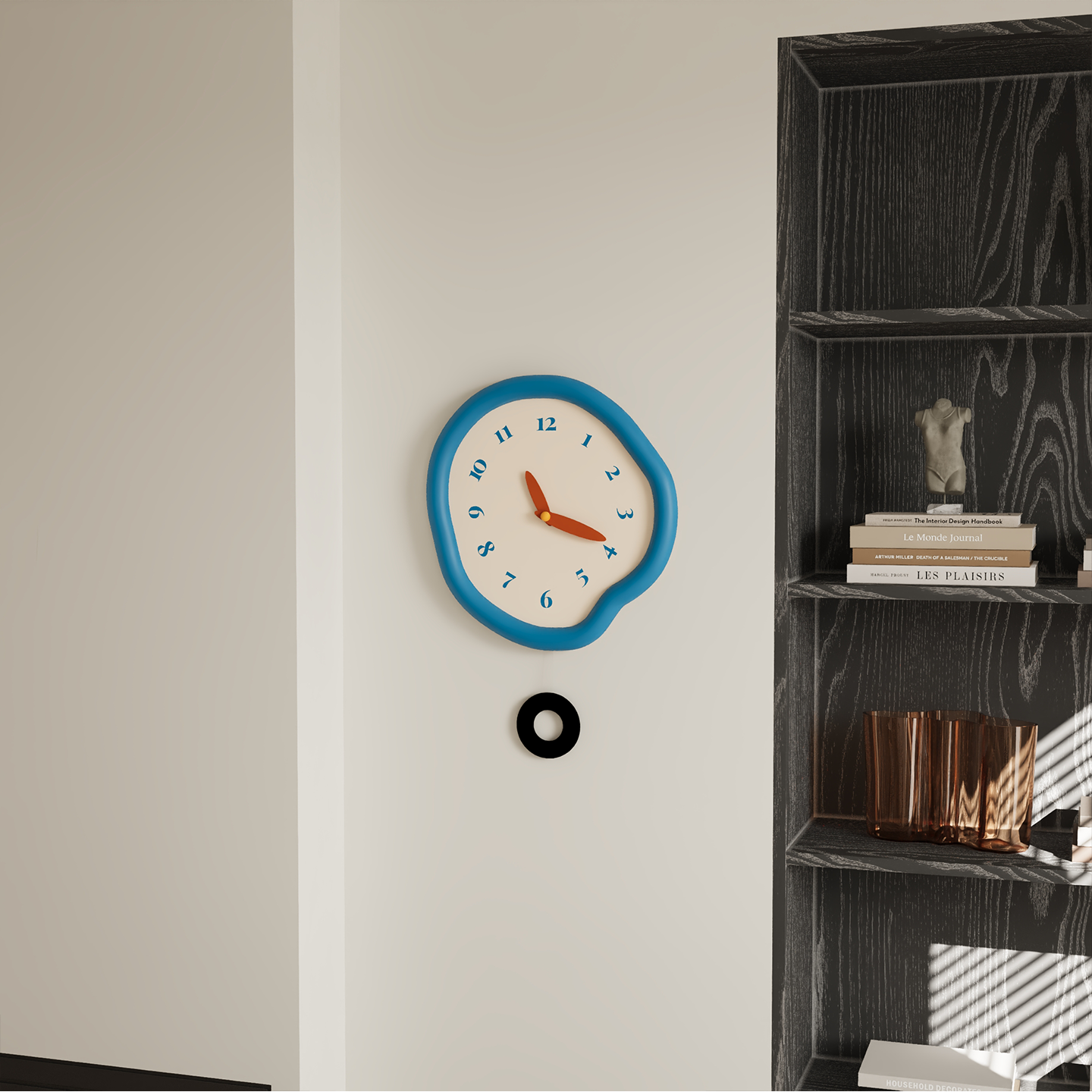 Asymmetrical Drip Clock