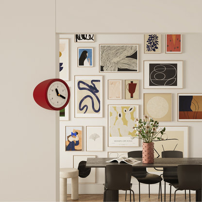 Red Corner Clock