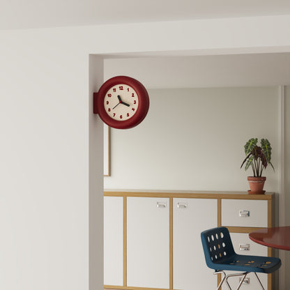 Double-Sided Round Clock