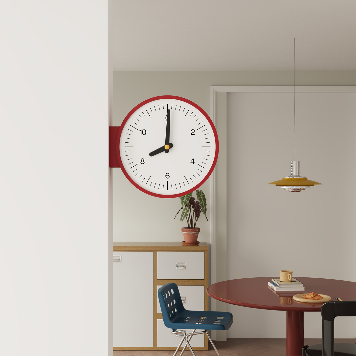 Minimalism Double-Sided Clock