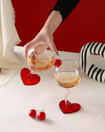 Heart Wine Glass Set