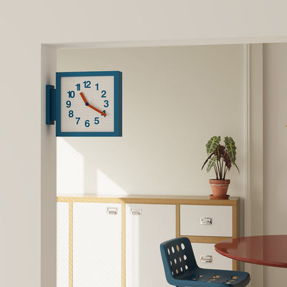 Square View Double-Sided Clock