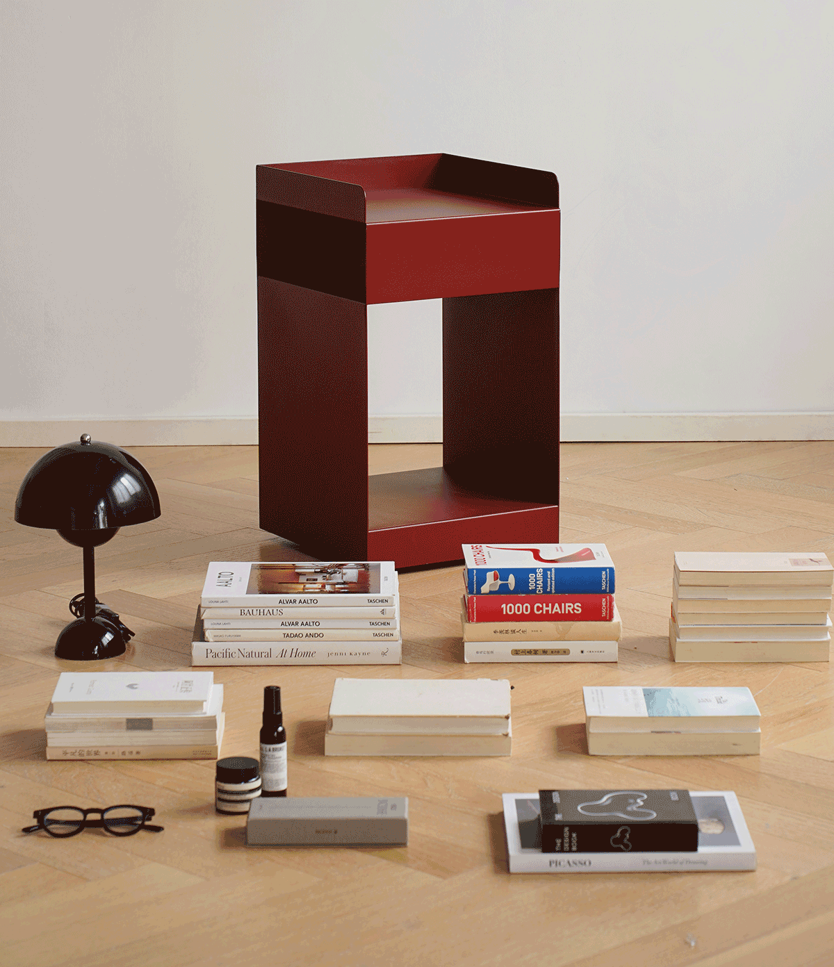 Rolling Metal Side Table