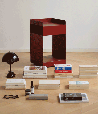 Rolling Metal Side Table