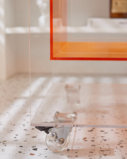 Rolling Acrylic Side Table