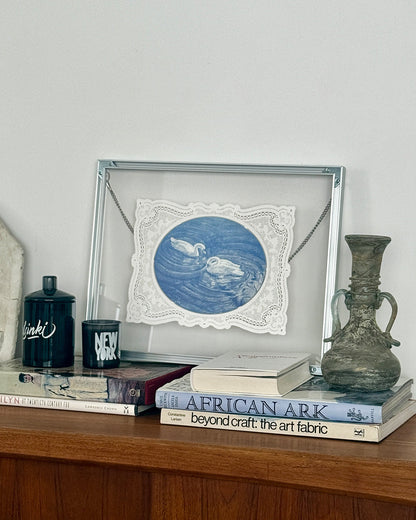 Vintage Lace Glass Wall Art