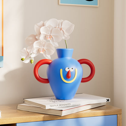 Smile Face Resin Vase