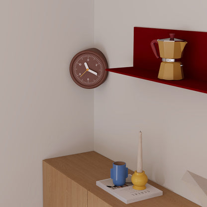 Brown Corner Clock