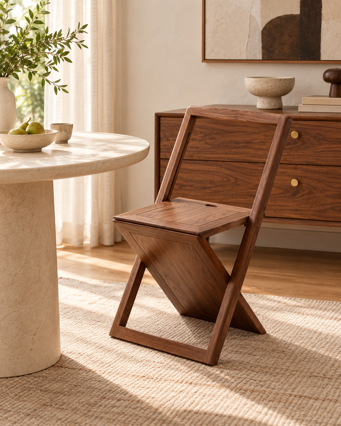 Origami Solid Wood Folding Chair