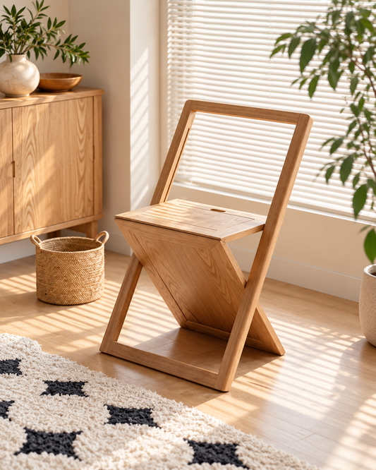 Origami Solid Wood Folding Chair