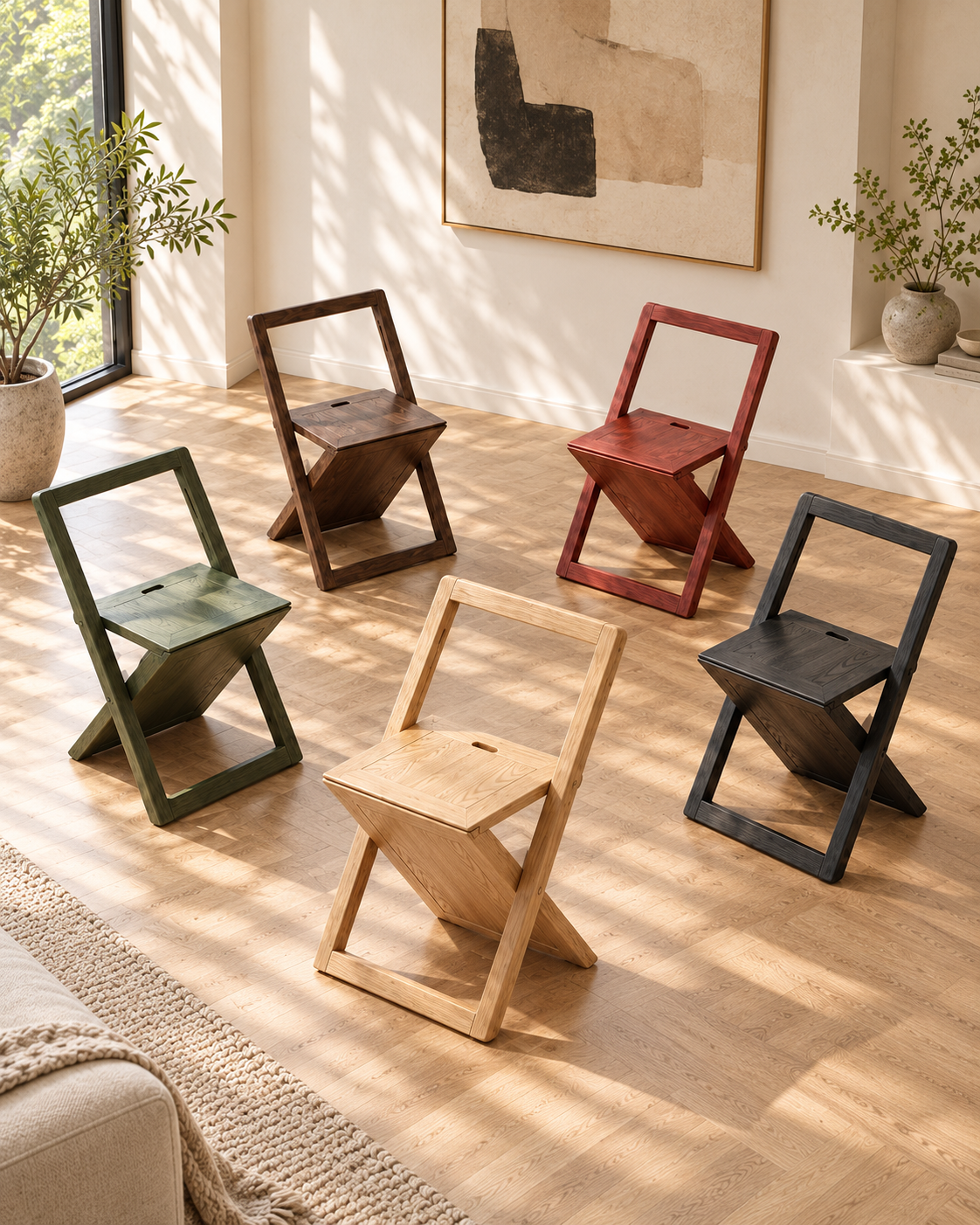 Origami Solid Wood Folding Chair