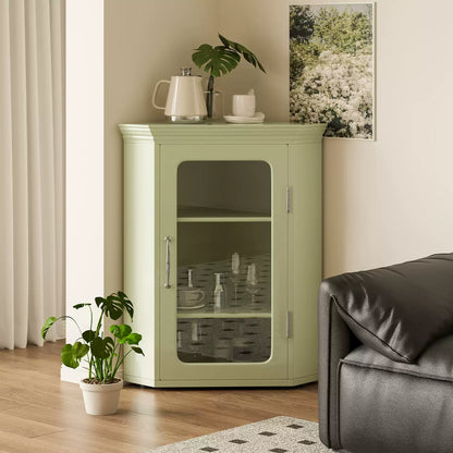 Green Corner Storage Cabinet