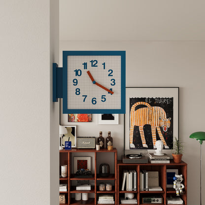 Square View Double-Sided Clock