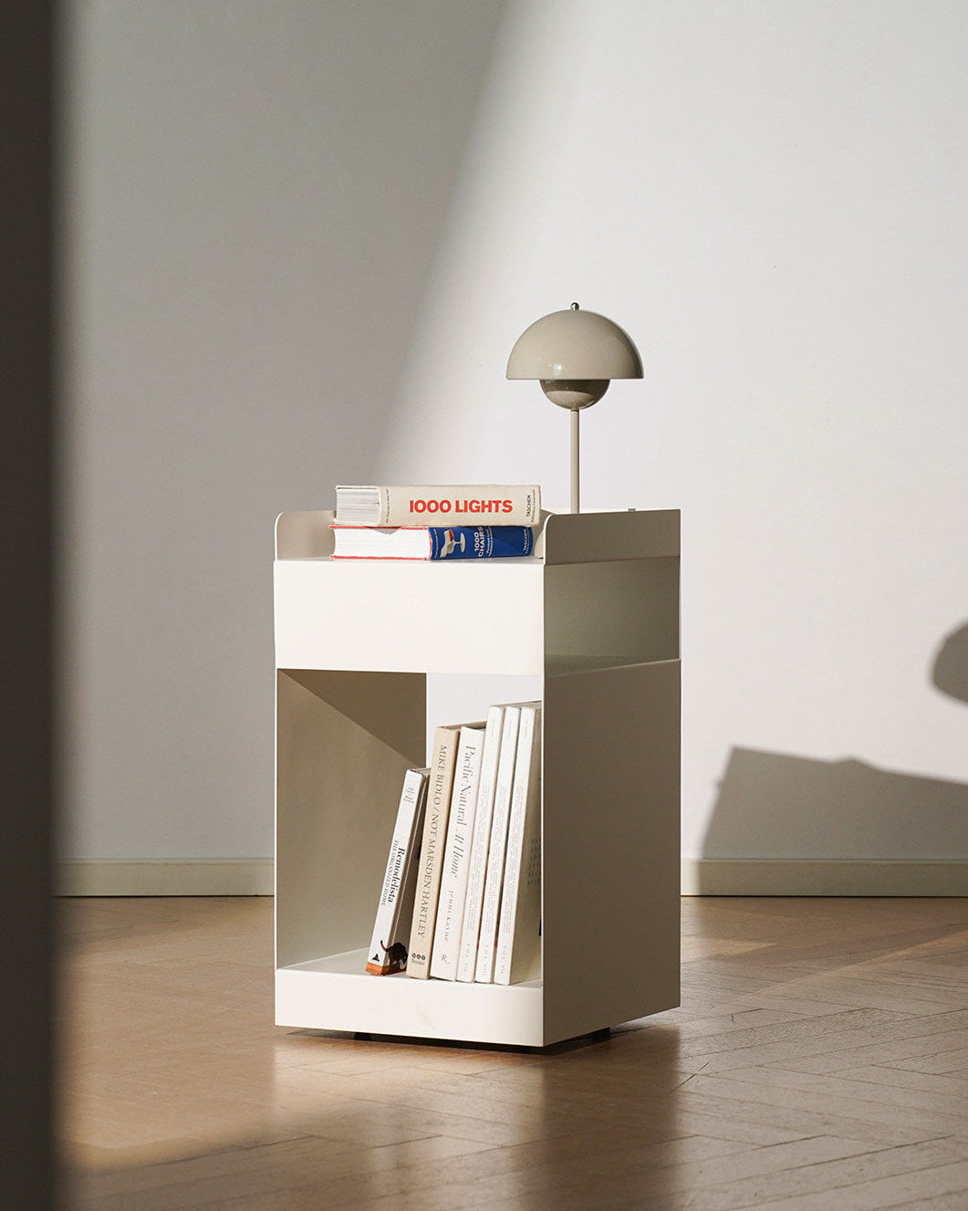 Rolling Metal Side Table