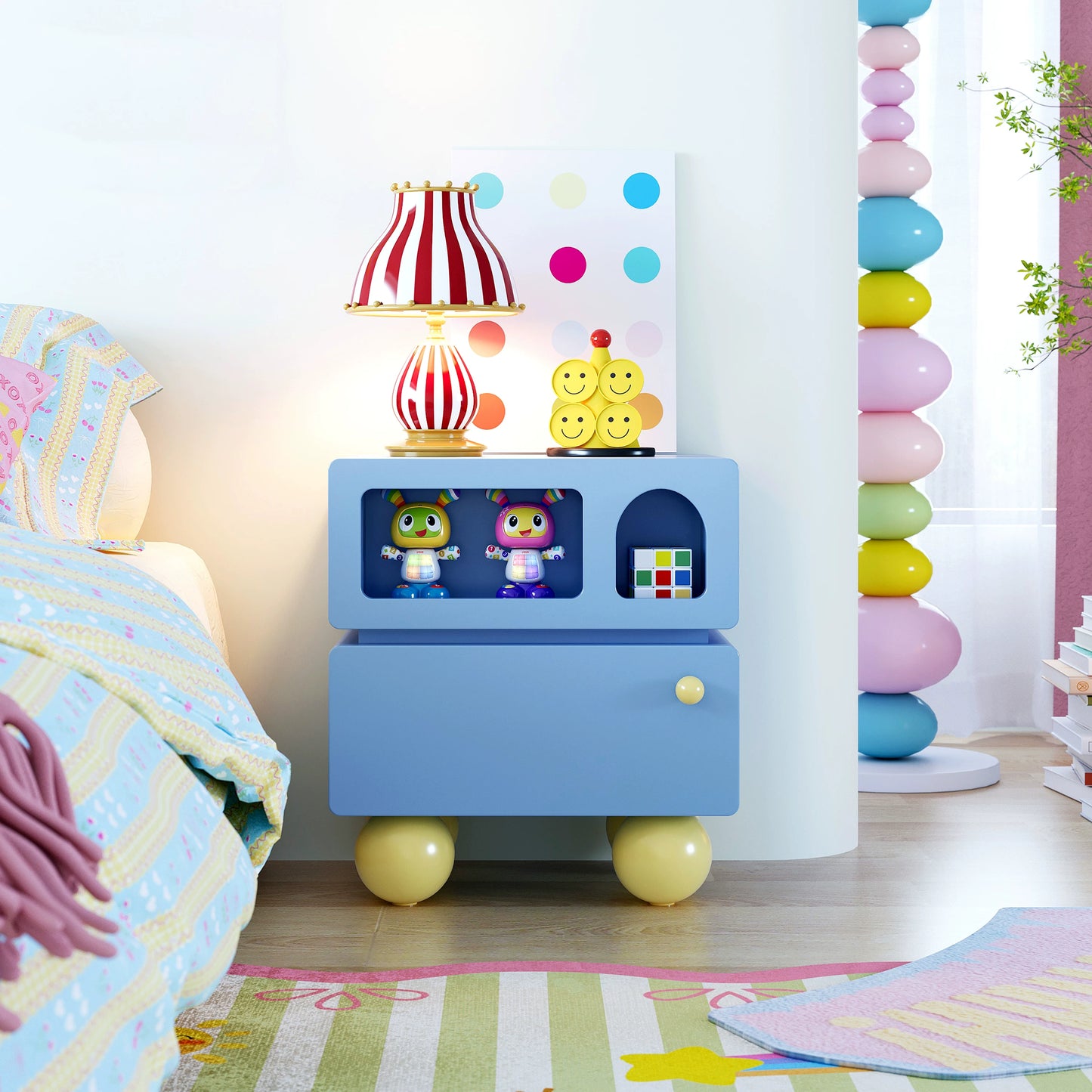 Color Blocked Nightstand