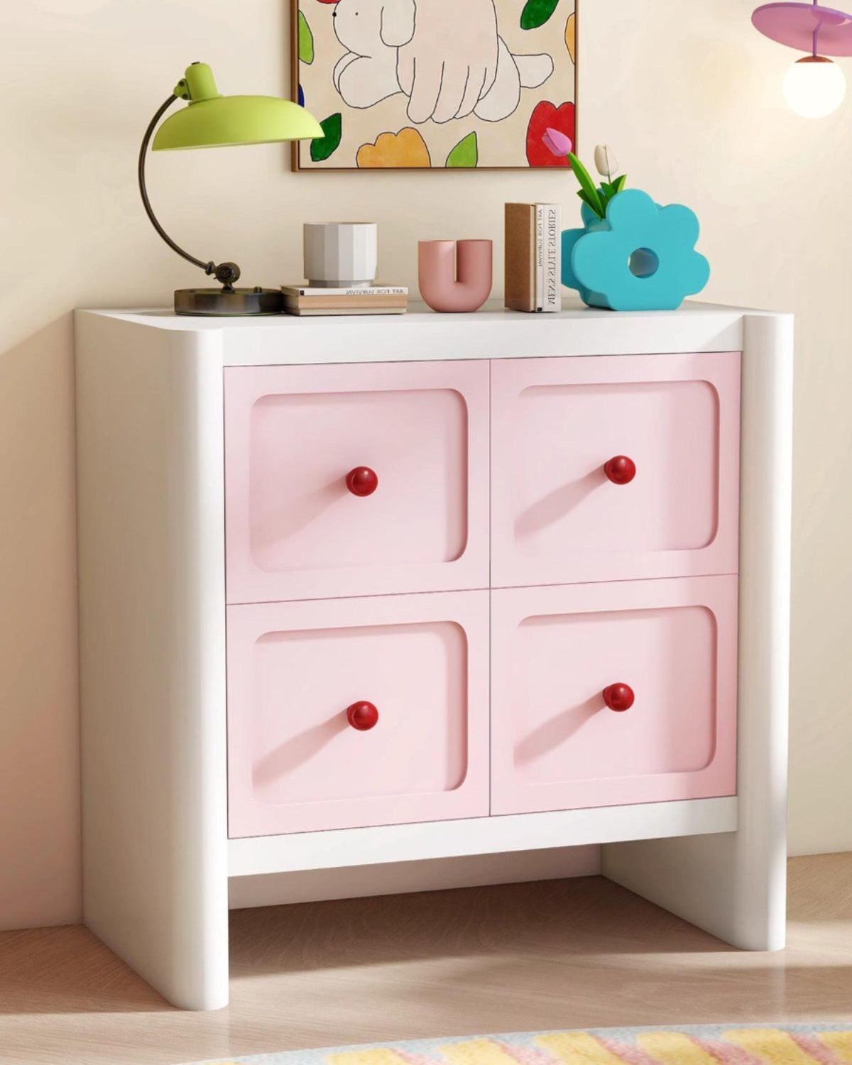 pastel color dresser Rainbow Solid Pine Chest of Drawers, Custom Order