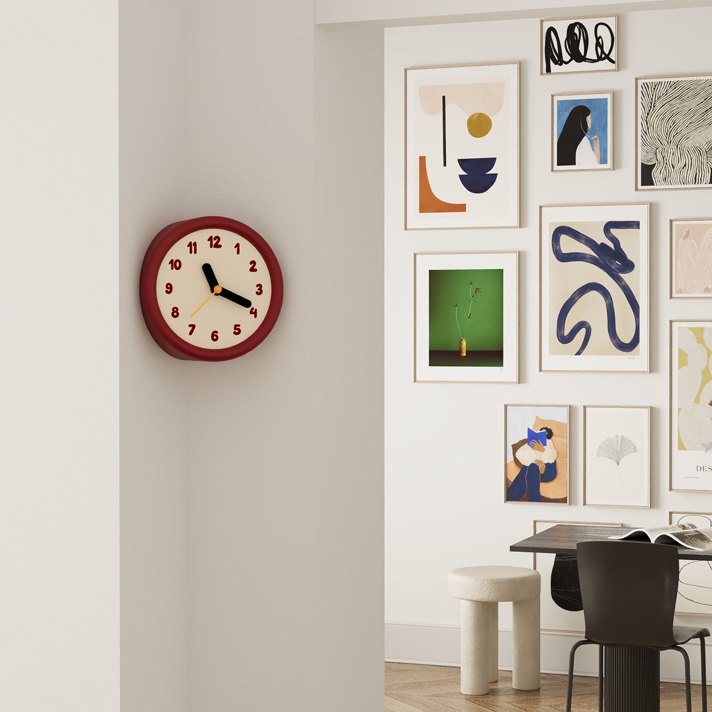Red Corner Time Clock