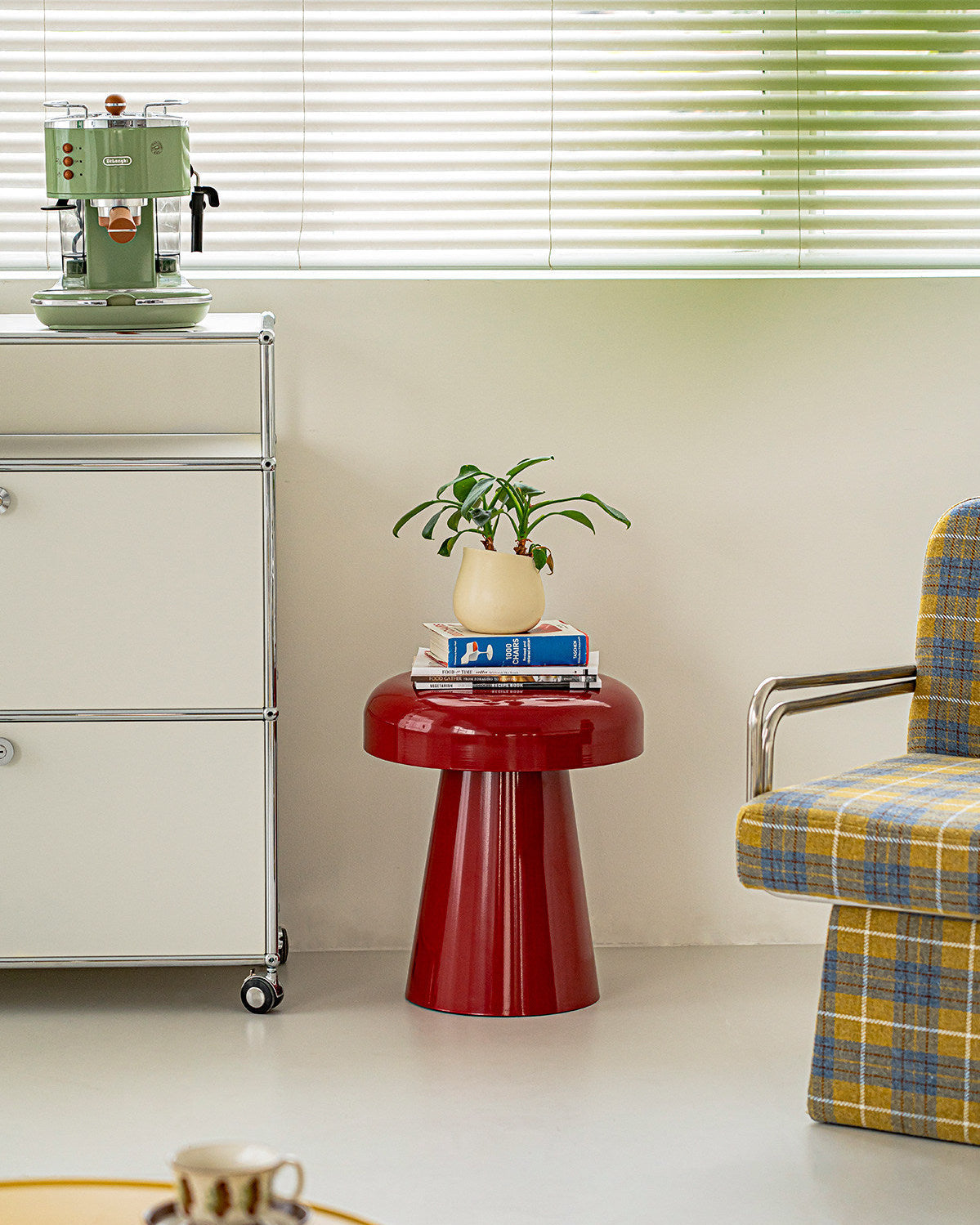 Metal Cone End Table