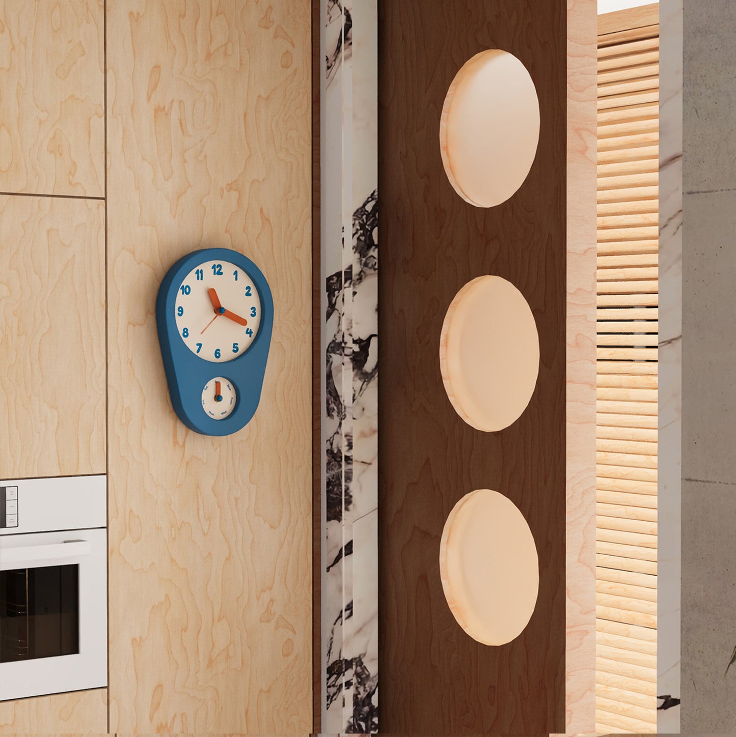 Retro Weekday Clock