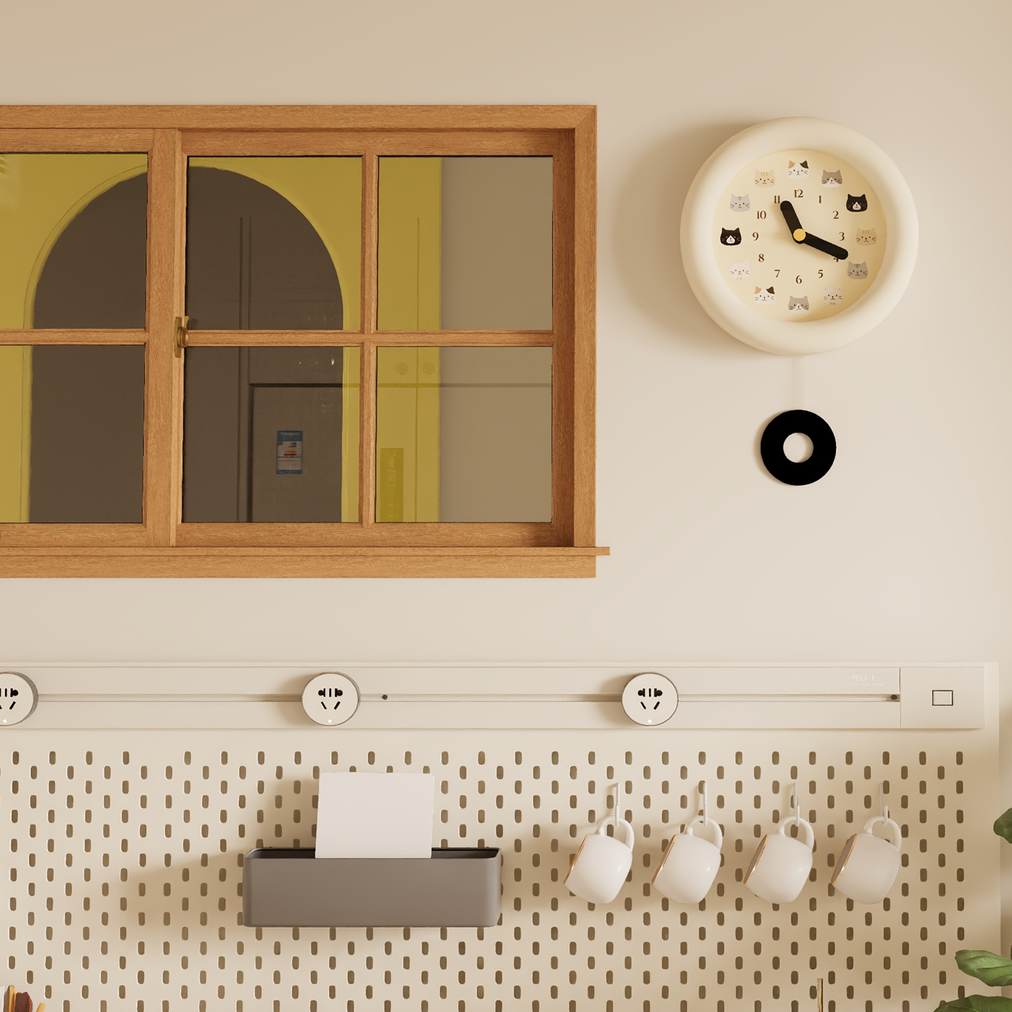 Cute Cat Wall Clock