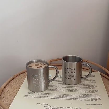 Stainless Steel Letters Mug