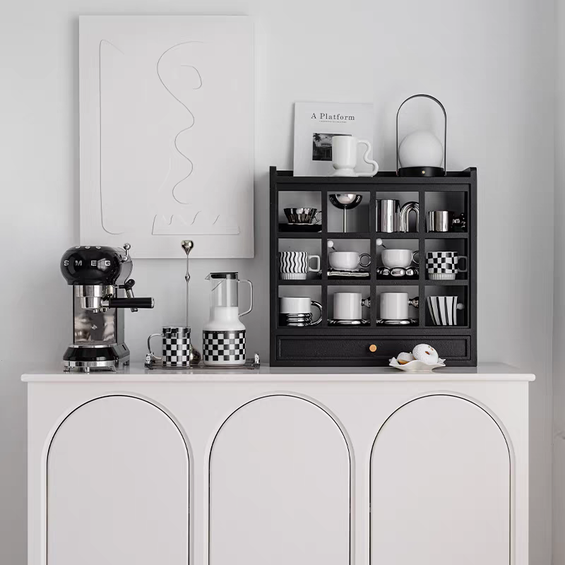 Japanese-inspired mug rack