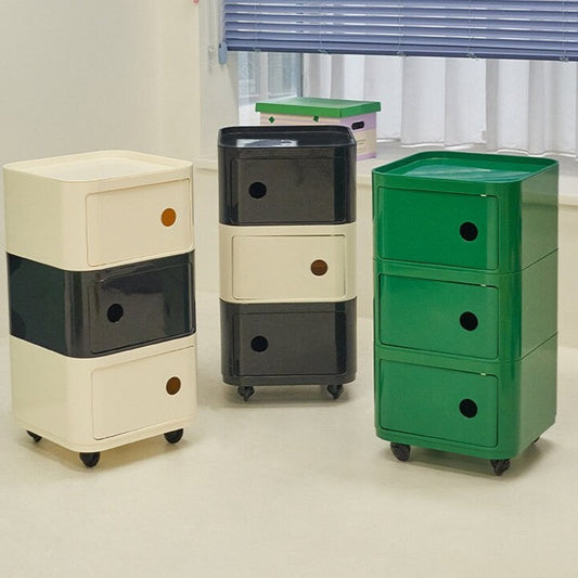 Stylish Color Block Storage Cabinet