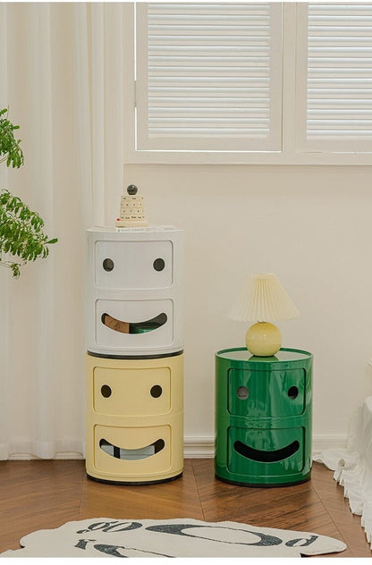 Smile Face Side Table Storage Cabinet