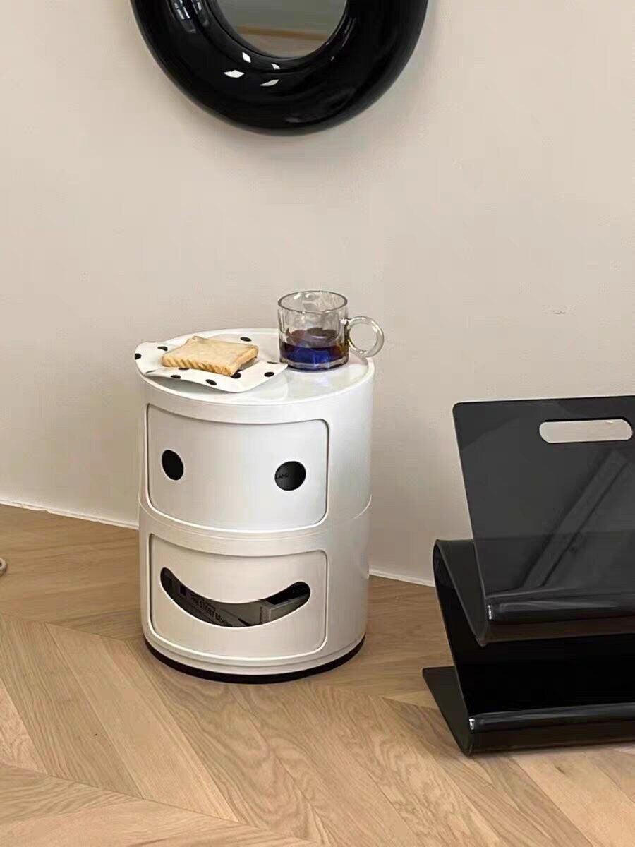 Smile Face Side Table Storage Cabinet