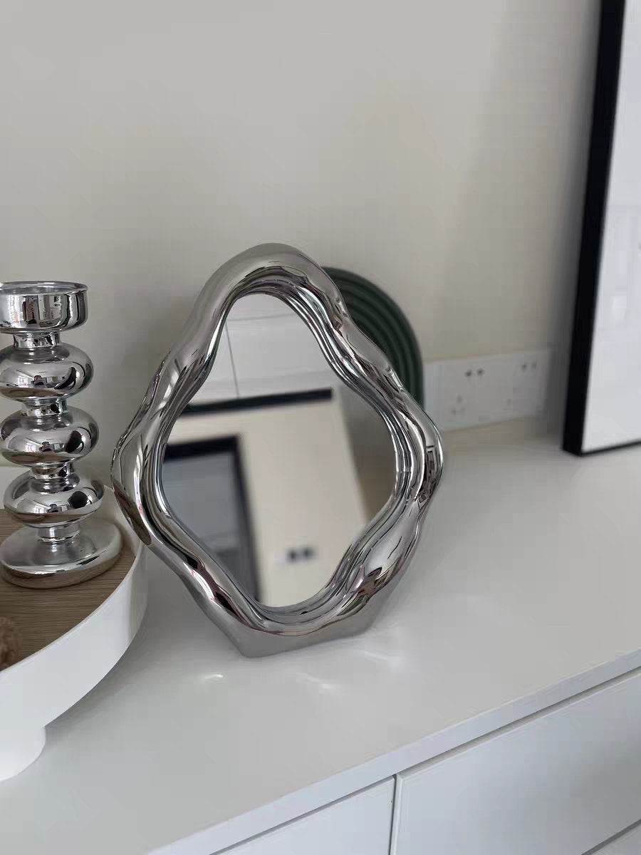 Wave Shaped Makeup Mirror