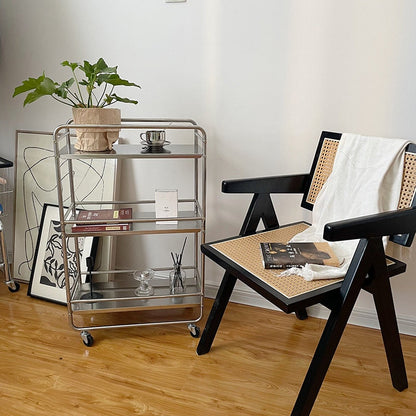 Stainless Steel Bar Cart with Wheels