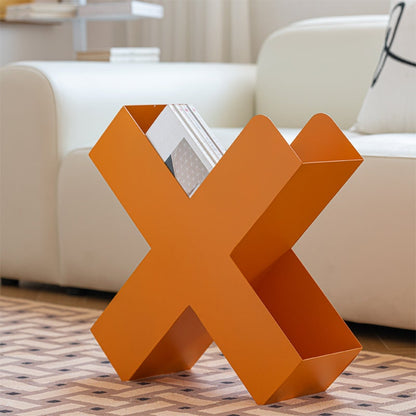 X-Shaped Metal Bookshelf