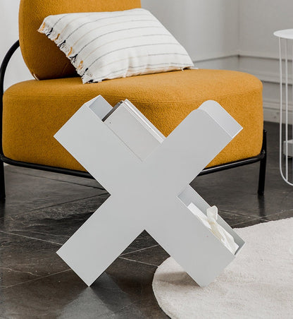 X-Shaped Metal Bookshelf