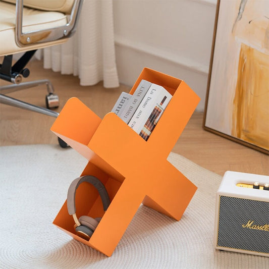 X-Shaped Metal Bookshelf