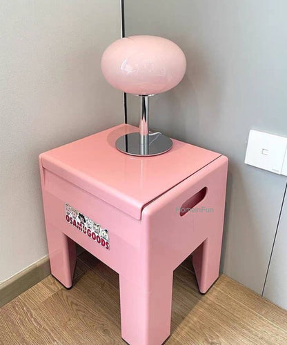 Playful Storage Stool Side Table