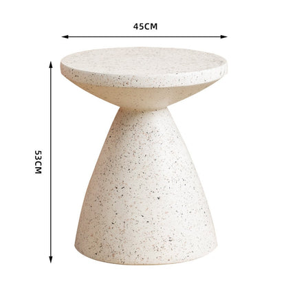 Stone Effect Side Table Nightstand