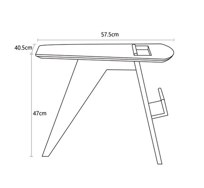 Japanese Stylish Built-in Rack Side Table