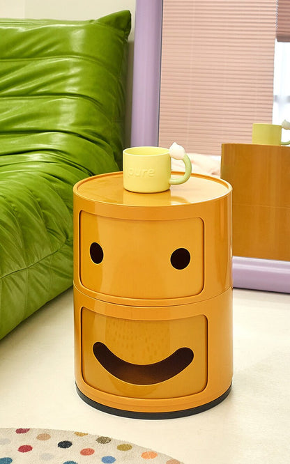 Smile Face Side Table Storage Cabinet